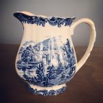Vintage Palissy Blue and White Jug - Image 3