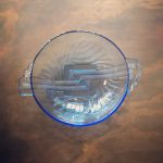 Blue Glass Art Deco Bowl