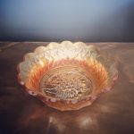 Large Marigold Carnival Glass Bowl